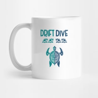 Polynesian Turtle Tattoo Design - Drift Scuba Diving Mug